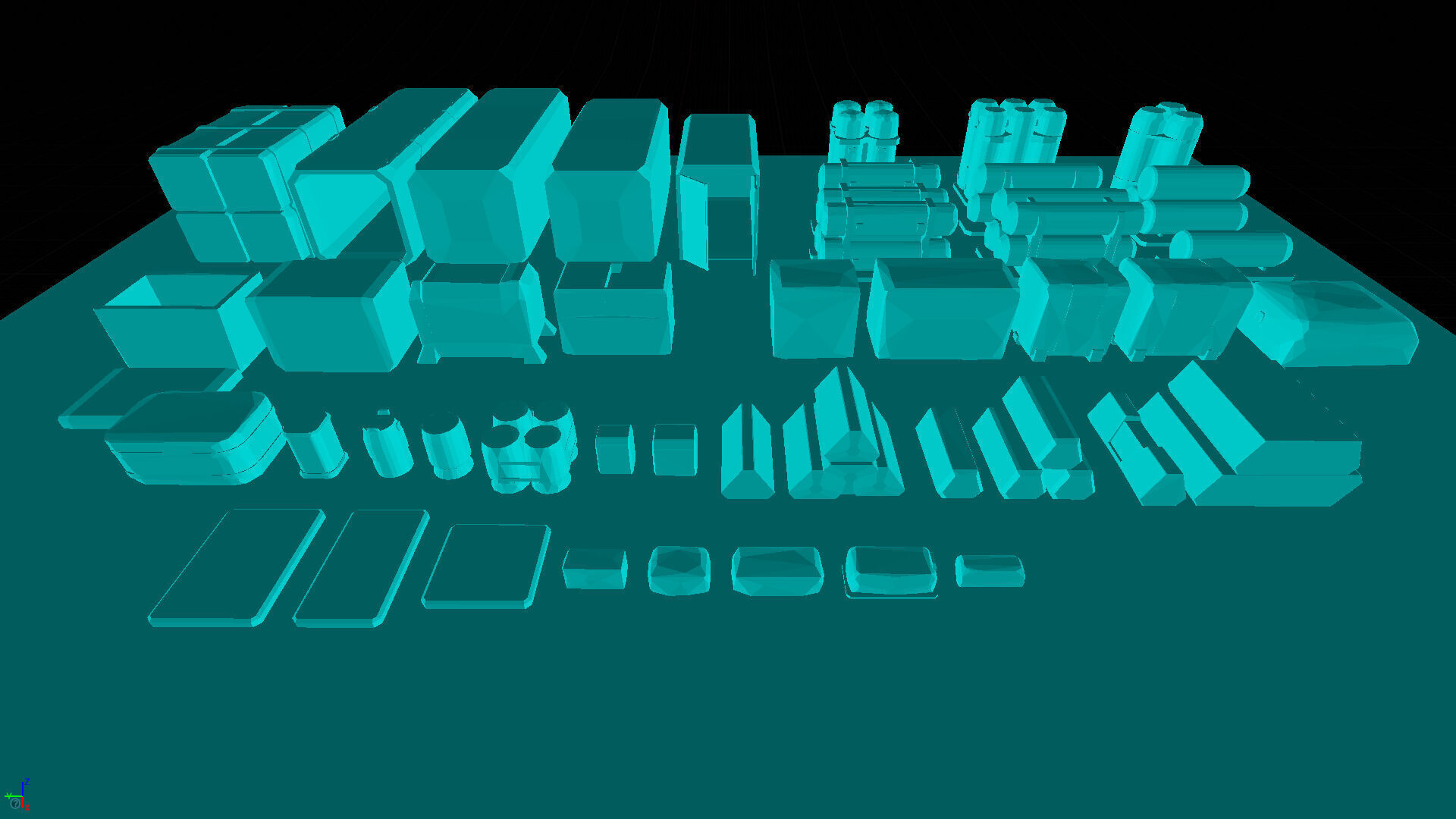 Sci-Fi Cargo and Warehouse props Low-poly 3D model_10