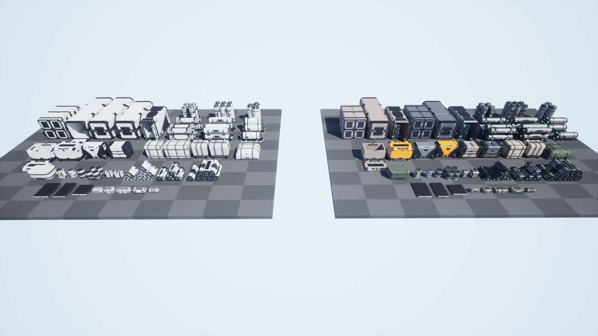 Sci-Fi Cargo and Warehouse props Low-poly 3D model_9