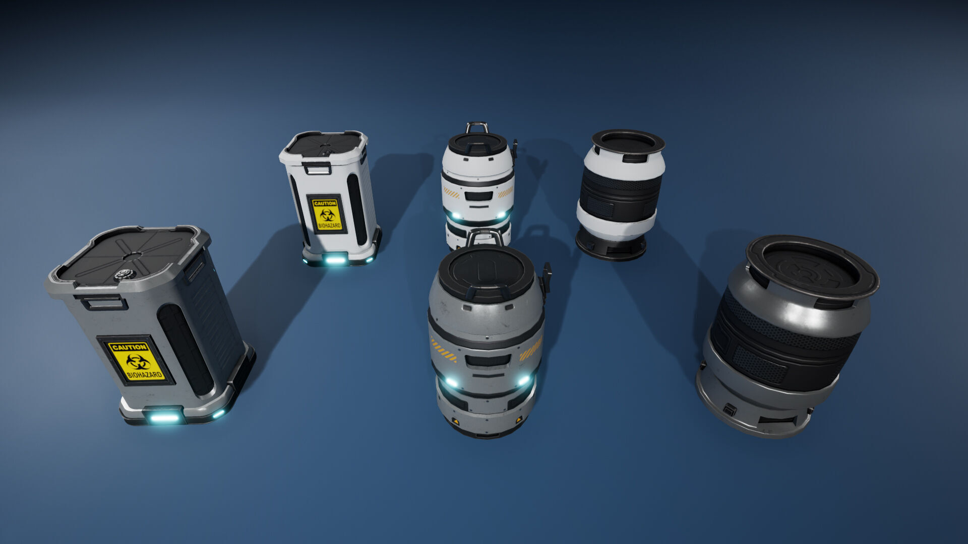 Sci-Fi Cargo and Warehouse props Low-poly 3D model_8