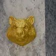 Raccoon head wall mount decor STL 3D print model_2