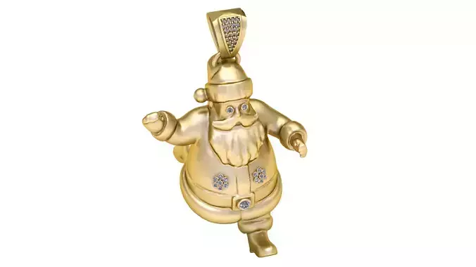 SANTA CLAUS PENDANT 3D PRINTABLE MODEL 