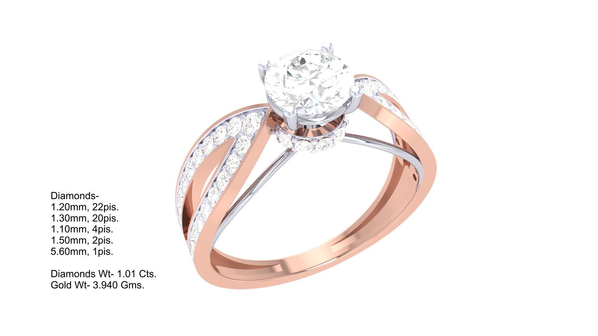  Women Ring MTL 3dm STL OBJ FBX Details 3D print model_1