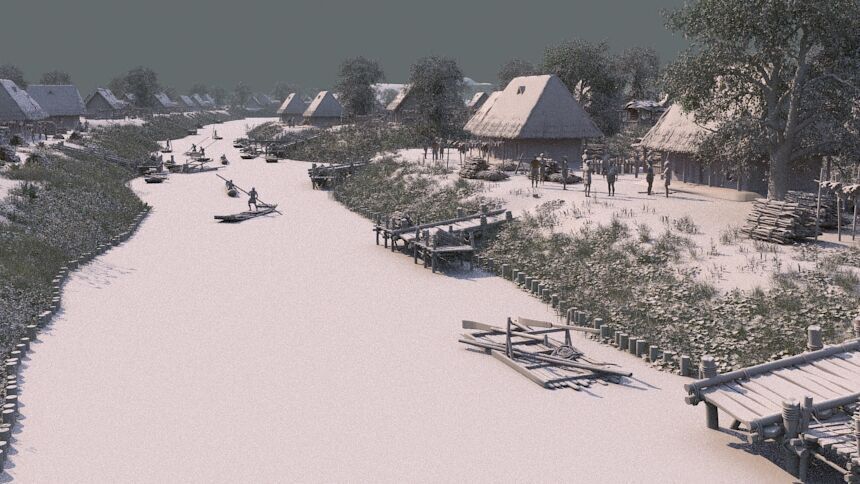 Fishing village 3D model_8