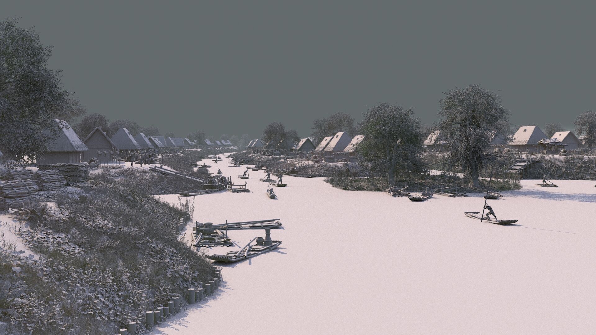 Fishing village 3D model_6