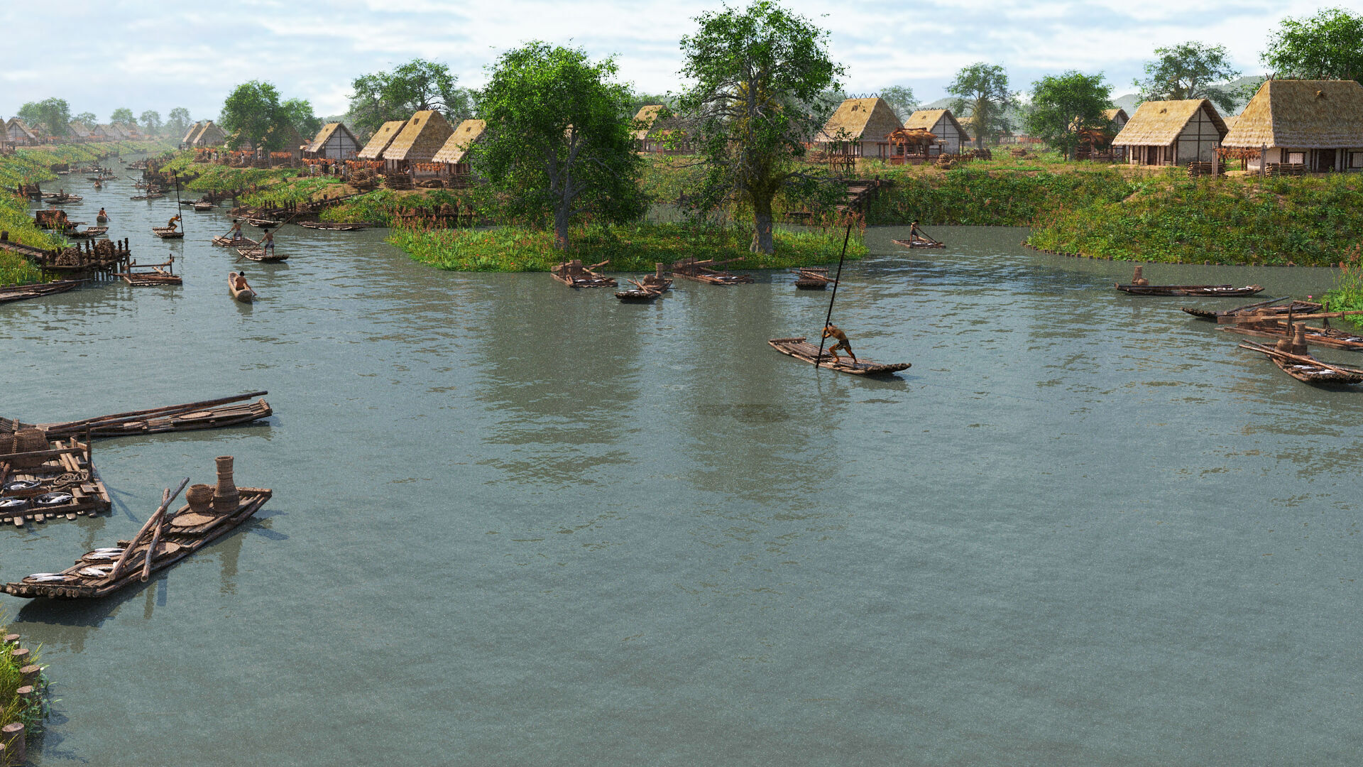 Fishing village 3D model_4