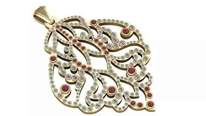 DESIGNING INDIAN PENDANT 3D PRINTABLE MODEL 