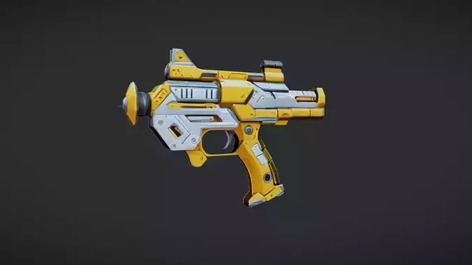 Futuristic sci-fi blaster gun
