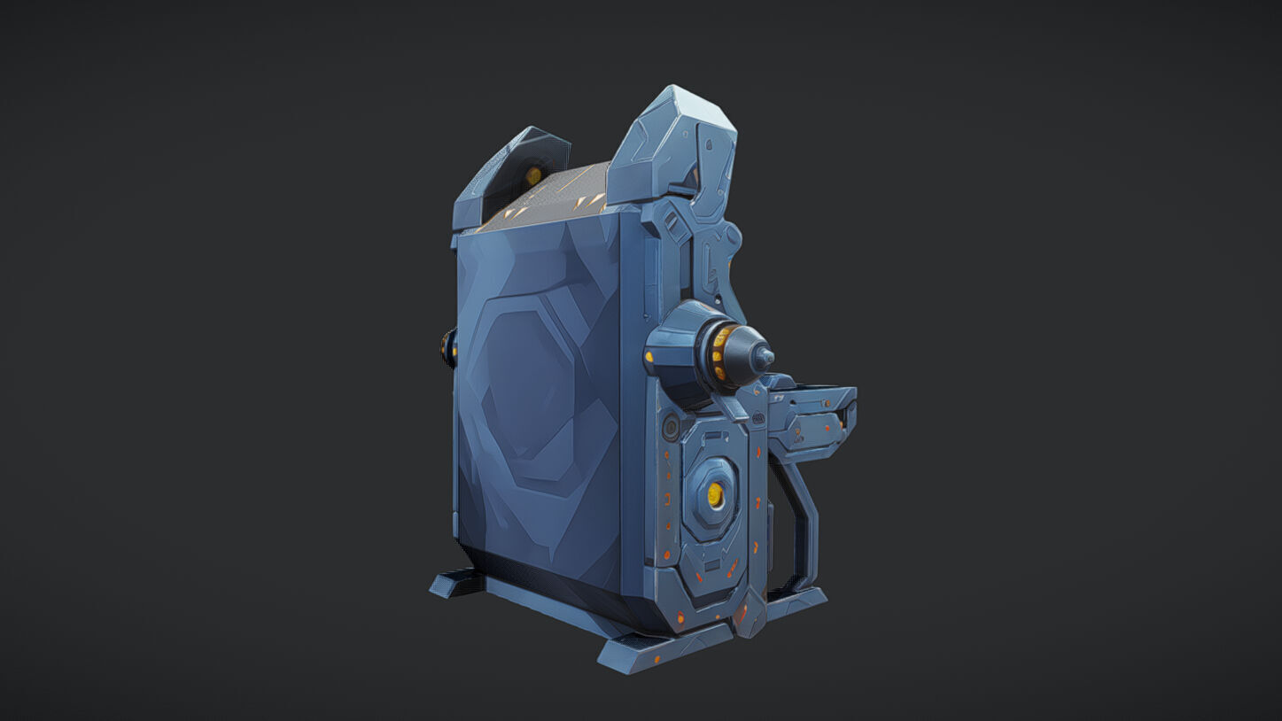 futuristic computer workstation 3D model_6