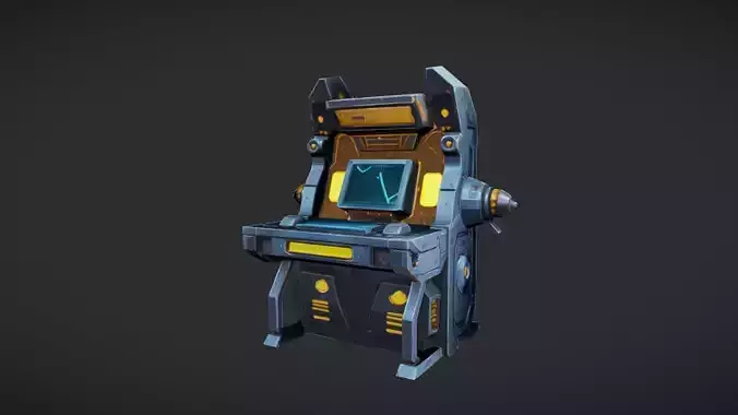 futuristic computer workstation