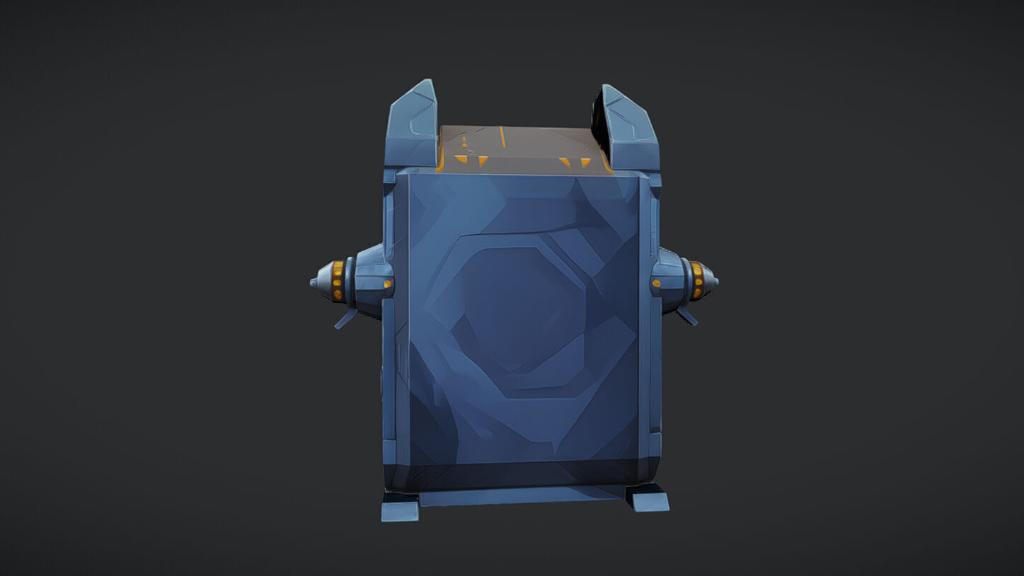 futuristic computer workstation 3D model_7