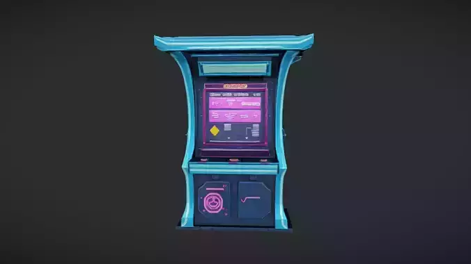 futuristic arcade game machine