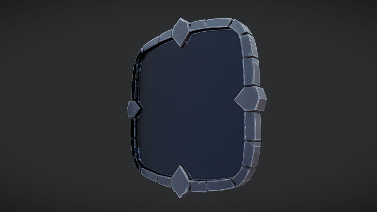 fantasy emblem with symbols 3D model_3