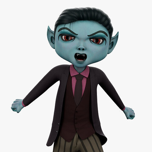 Semi-Realistic Male GHOST Character with Rig Low-poly 3D model