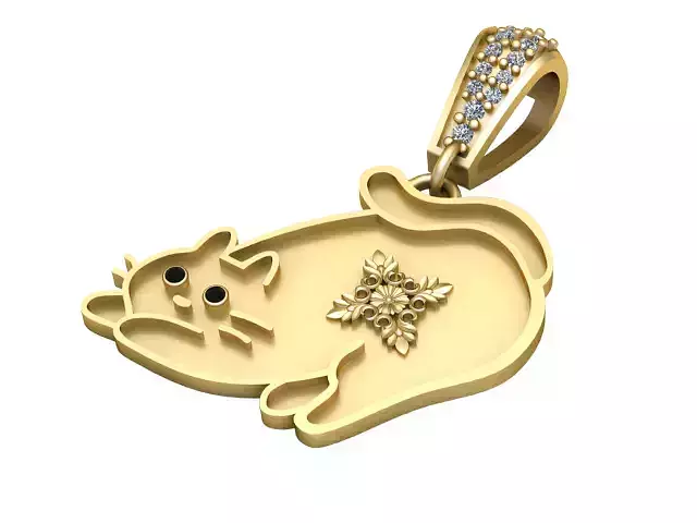 FLYING CAT ANIMAL PENDANT 3D PRINTABLE MODEL