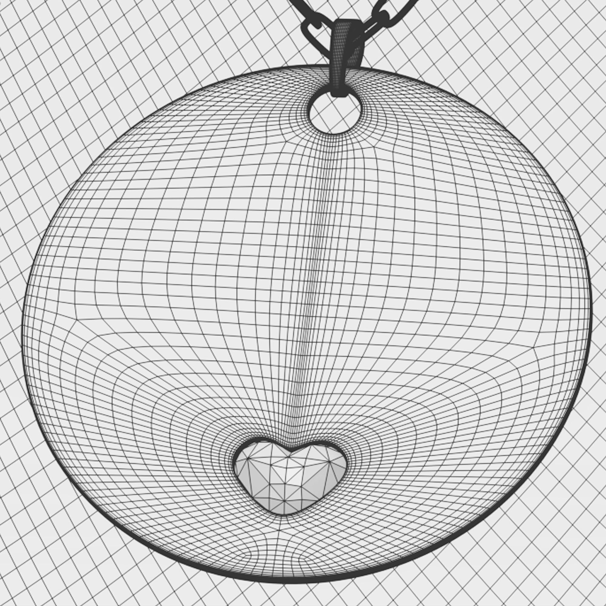 jewelry stand and pendant with chain 3D model_6