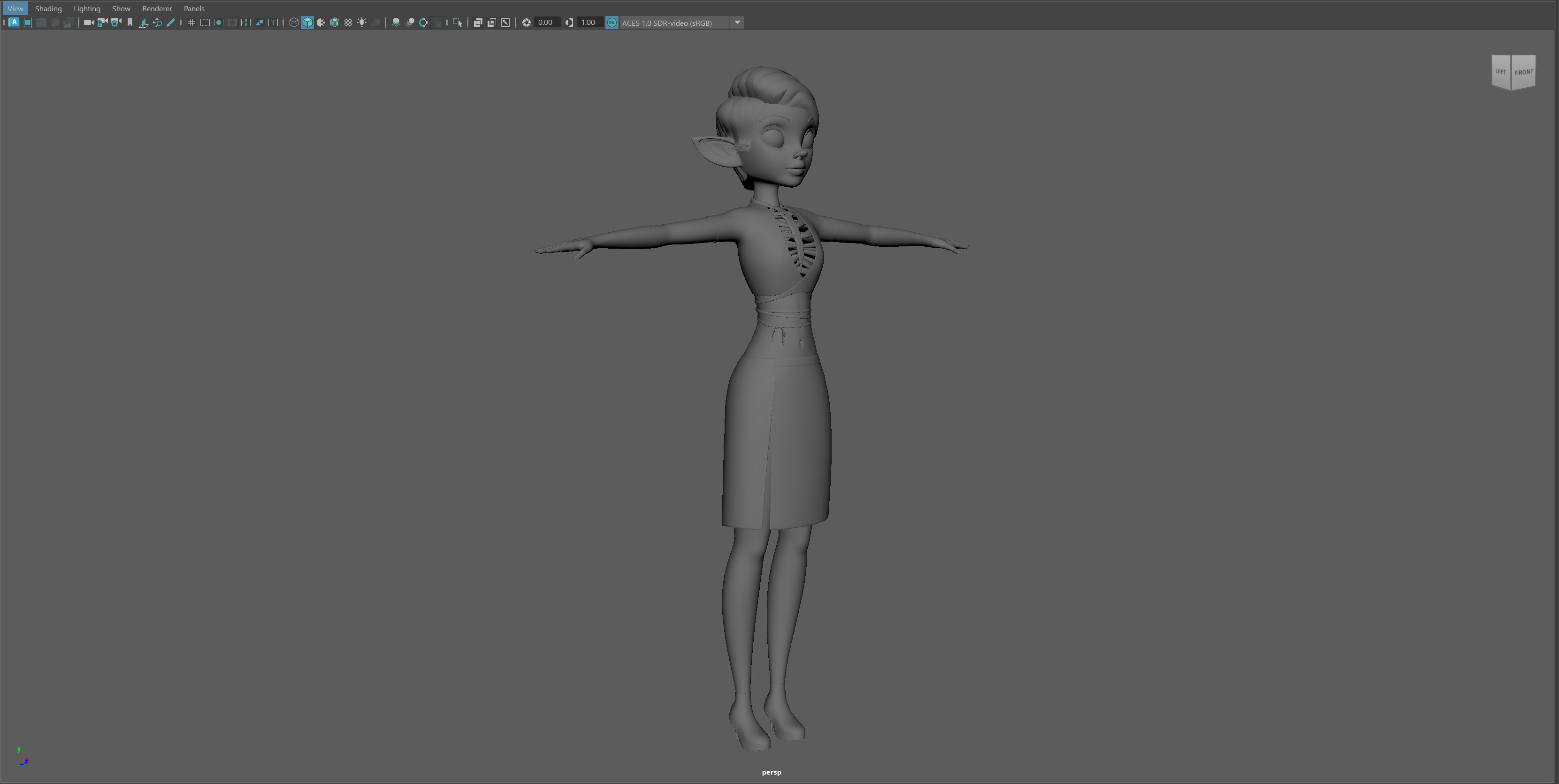 Semi-Realistic Female GHOST Character without Rig Low-poly 3D model_8