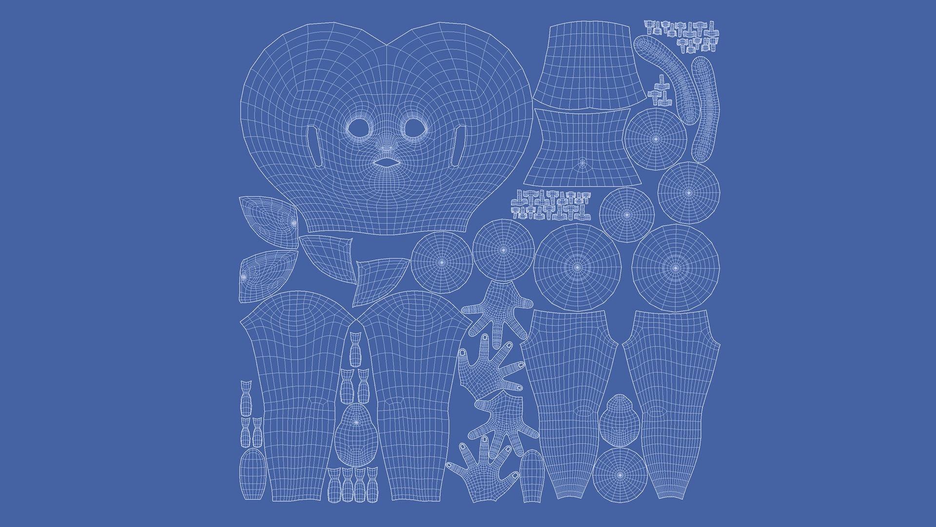 Semi-Realistic Female GHOST Character without Rig Low-poly 3D model_21