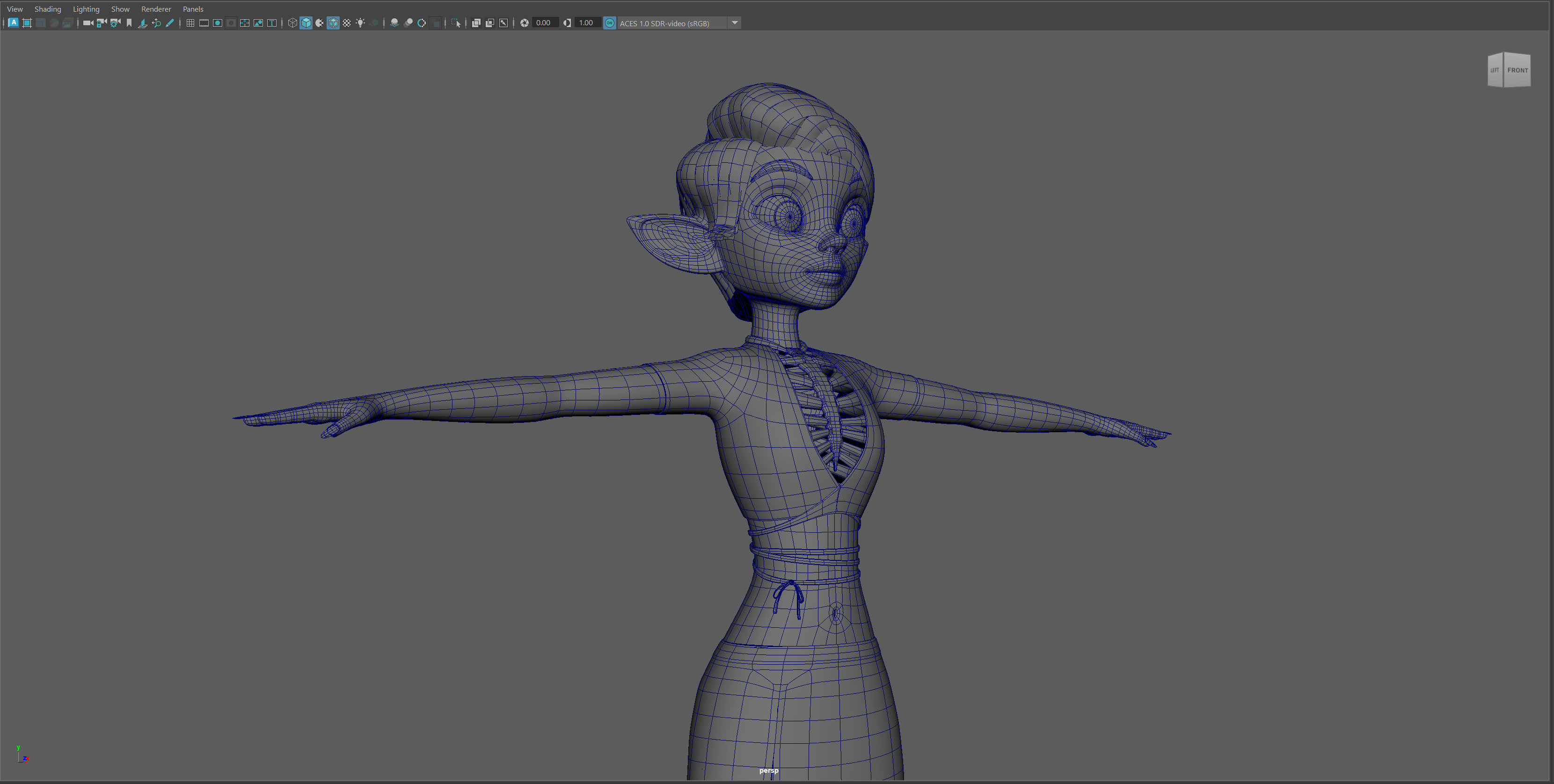Semi-Realistic Female GHOST Character without Rig Low-poly 3D model_17