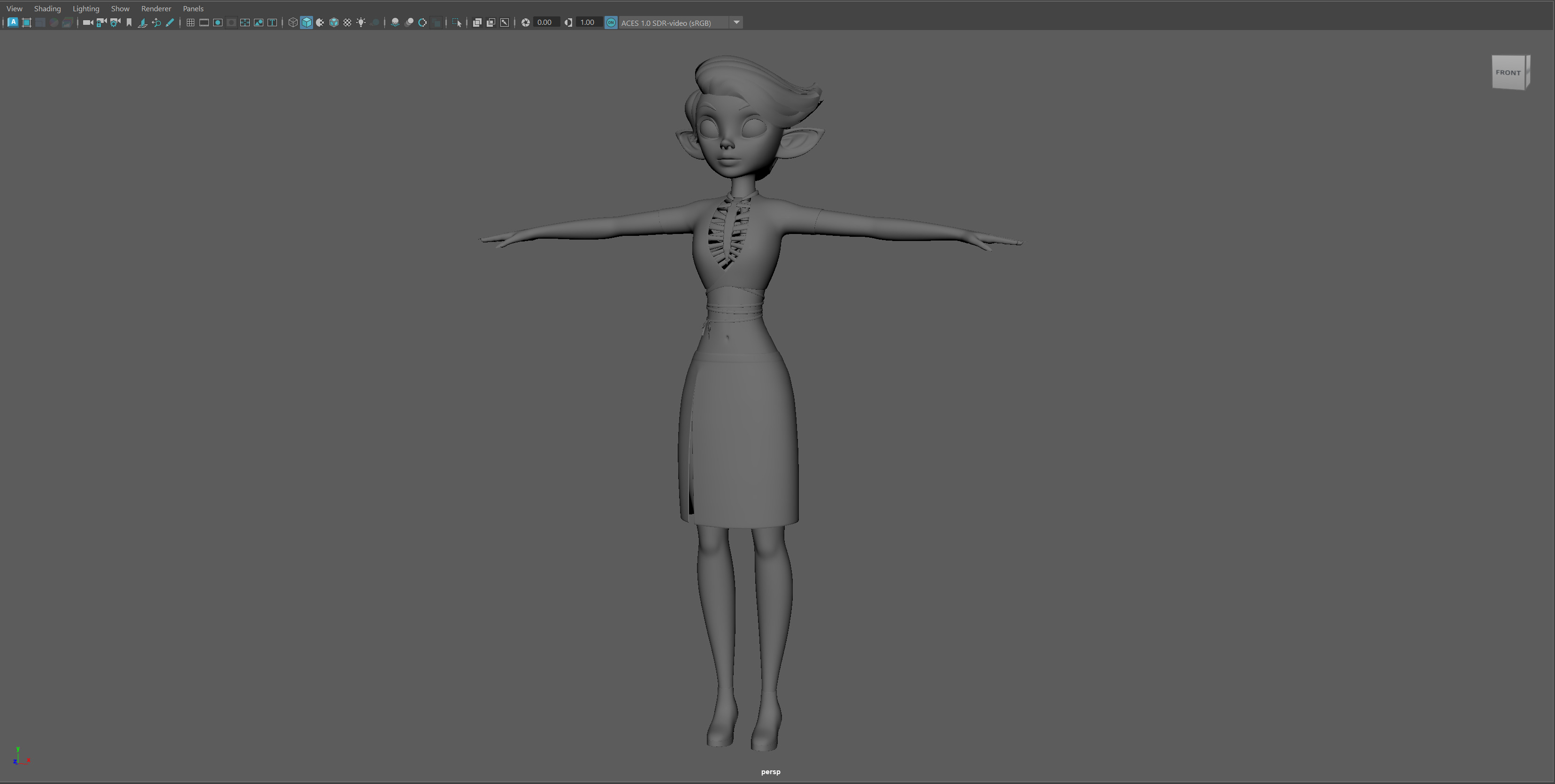 Semi-Realistic Female GHOST Character without Rig Low-poly 3D model_11