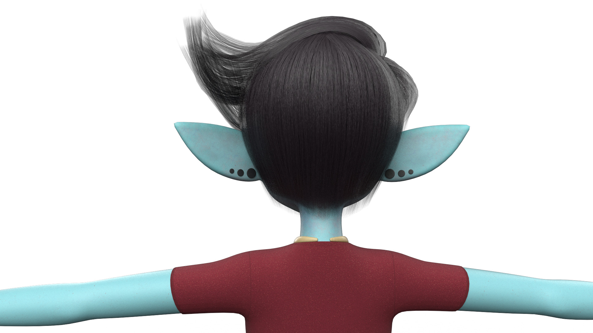 Semi-Realistic Female GHOST Character without Rig Low-poly 3D model_5