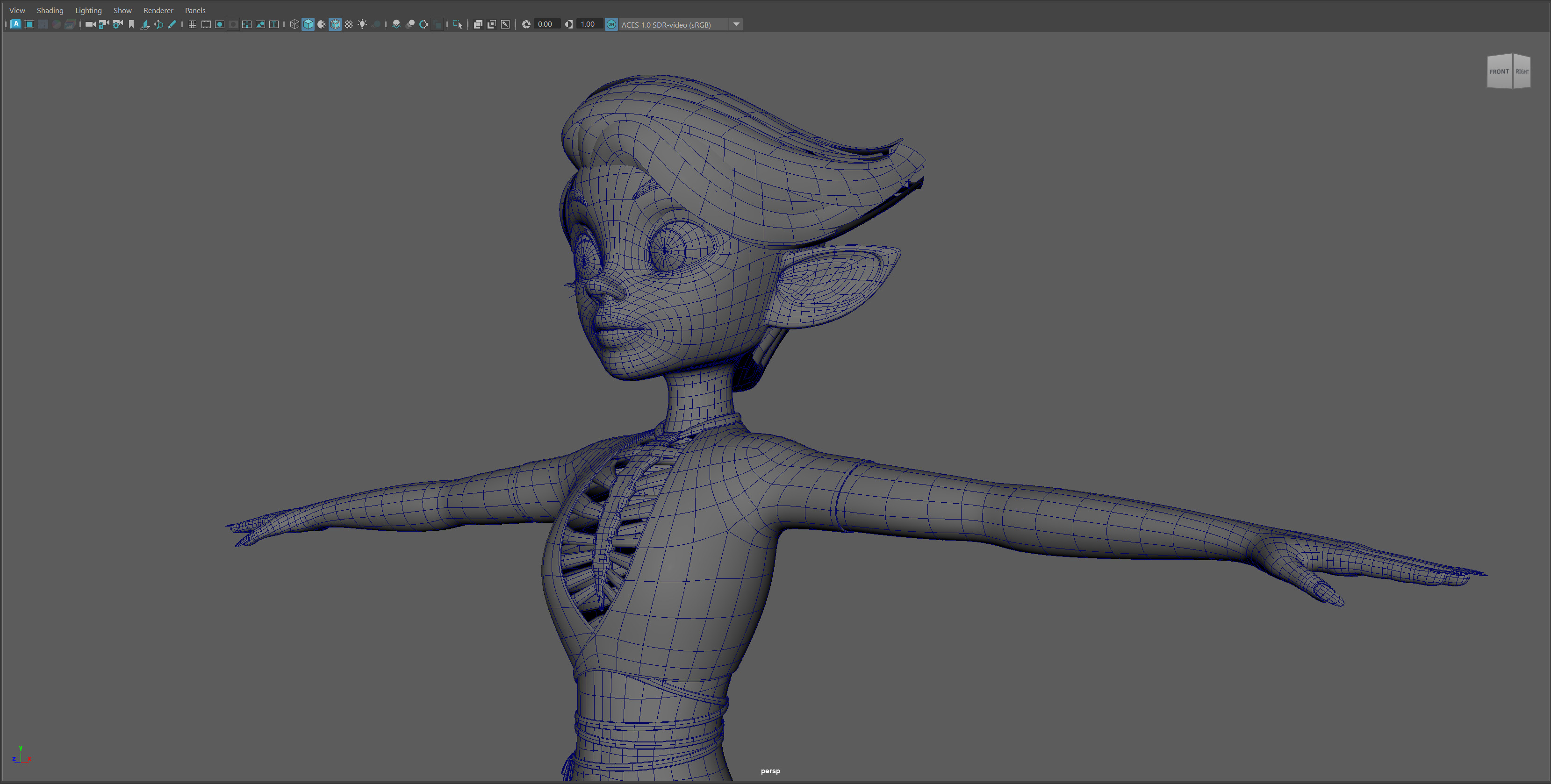 Semi-Realistic Female GHOST Character without Rig Low-poly 3D model_16