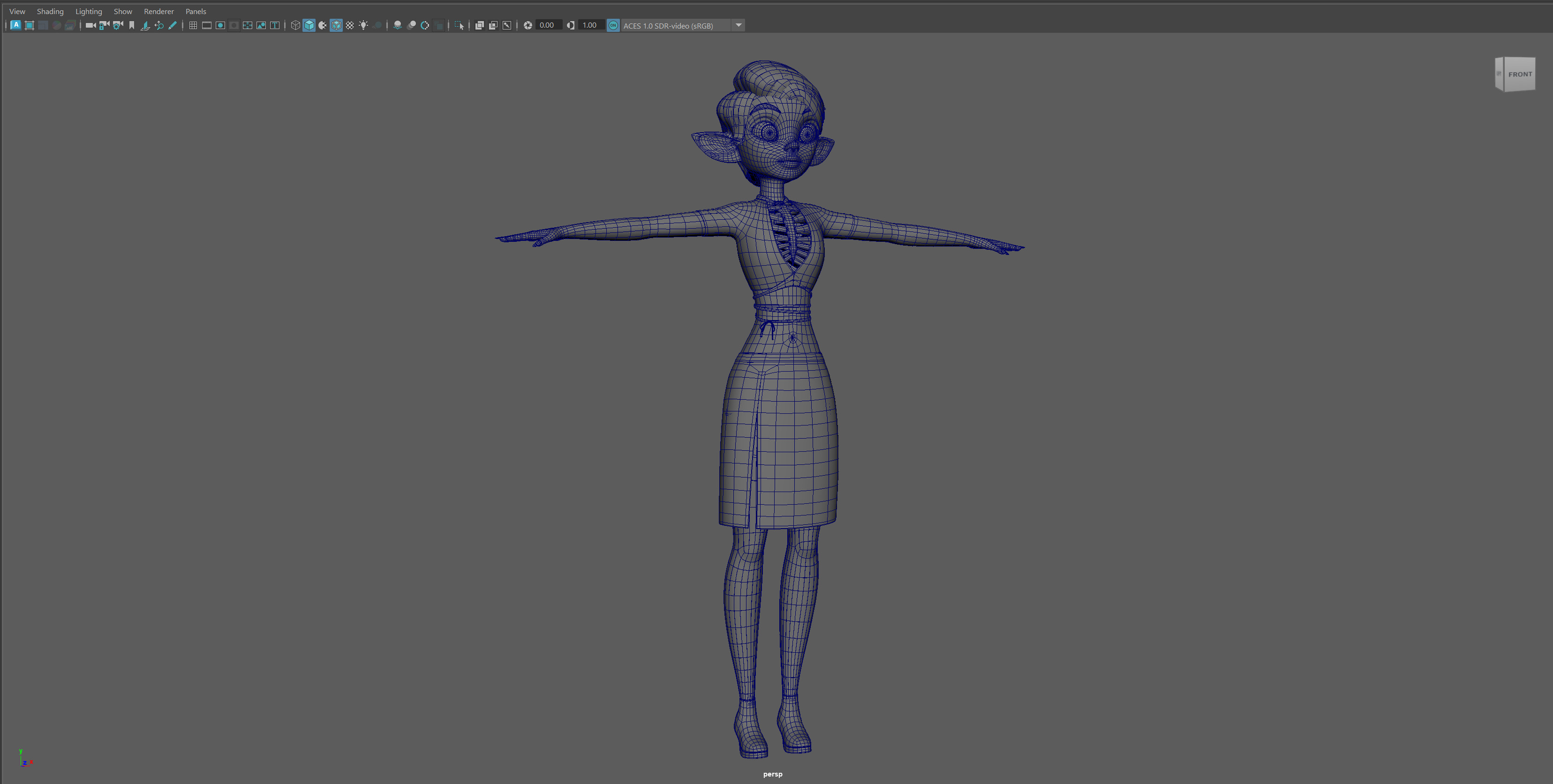 Semi-Realistic Female GHOST Character without Rig Low-poly 3D model_14