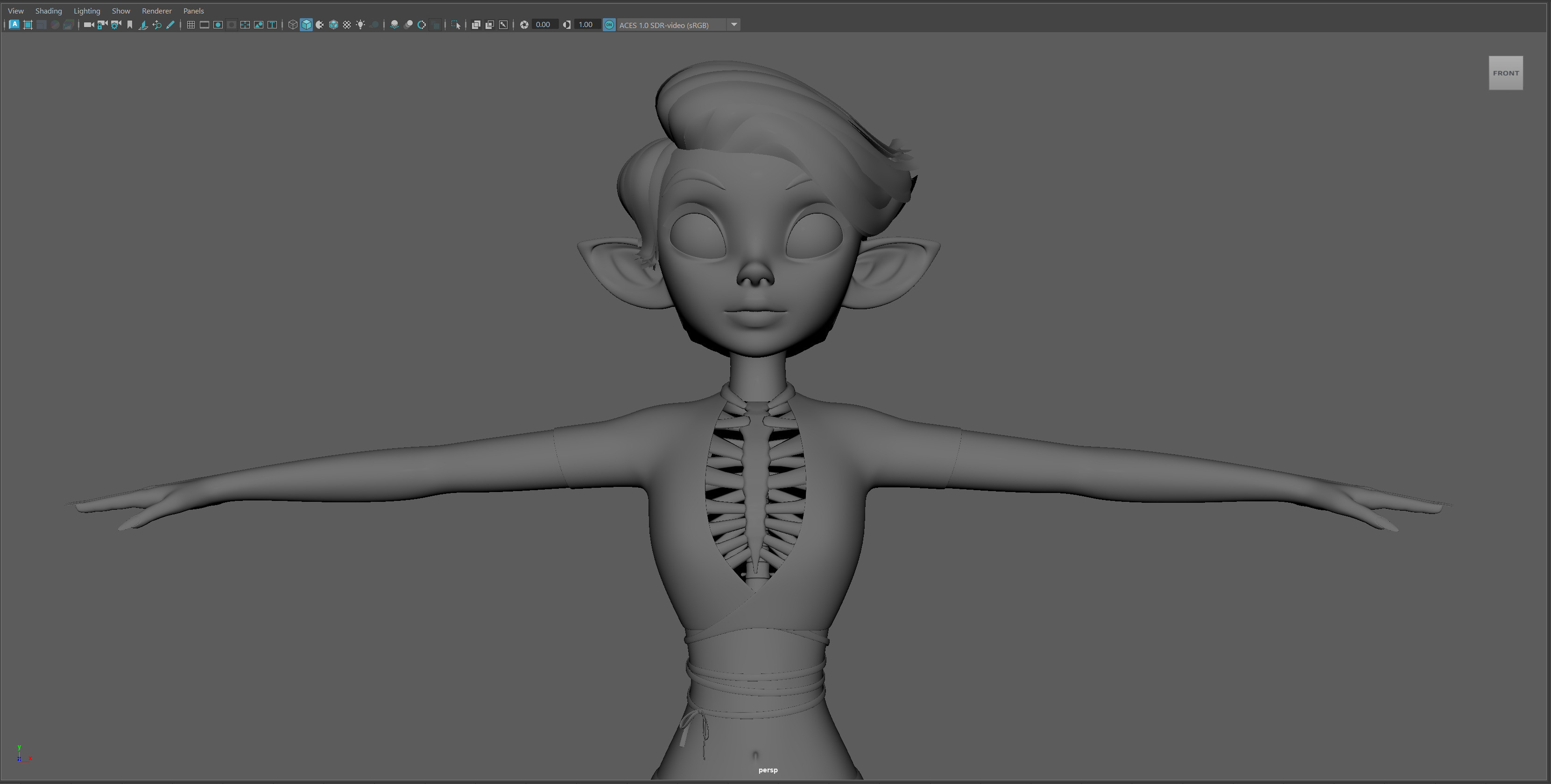 Semi-Realistic Female GHOST Character without Rig Low-poly 3D model_10