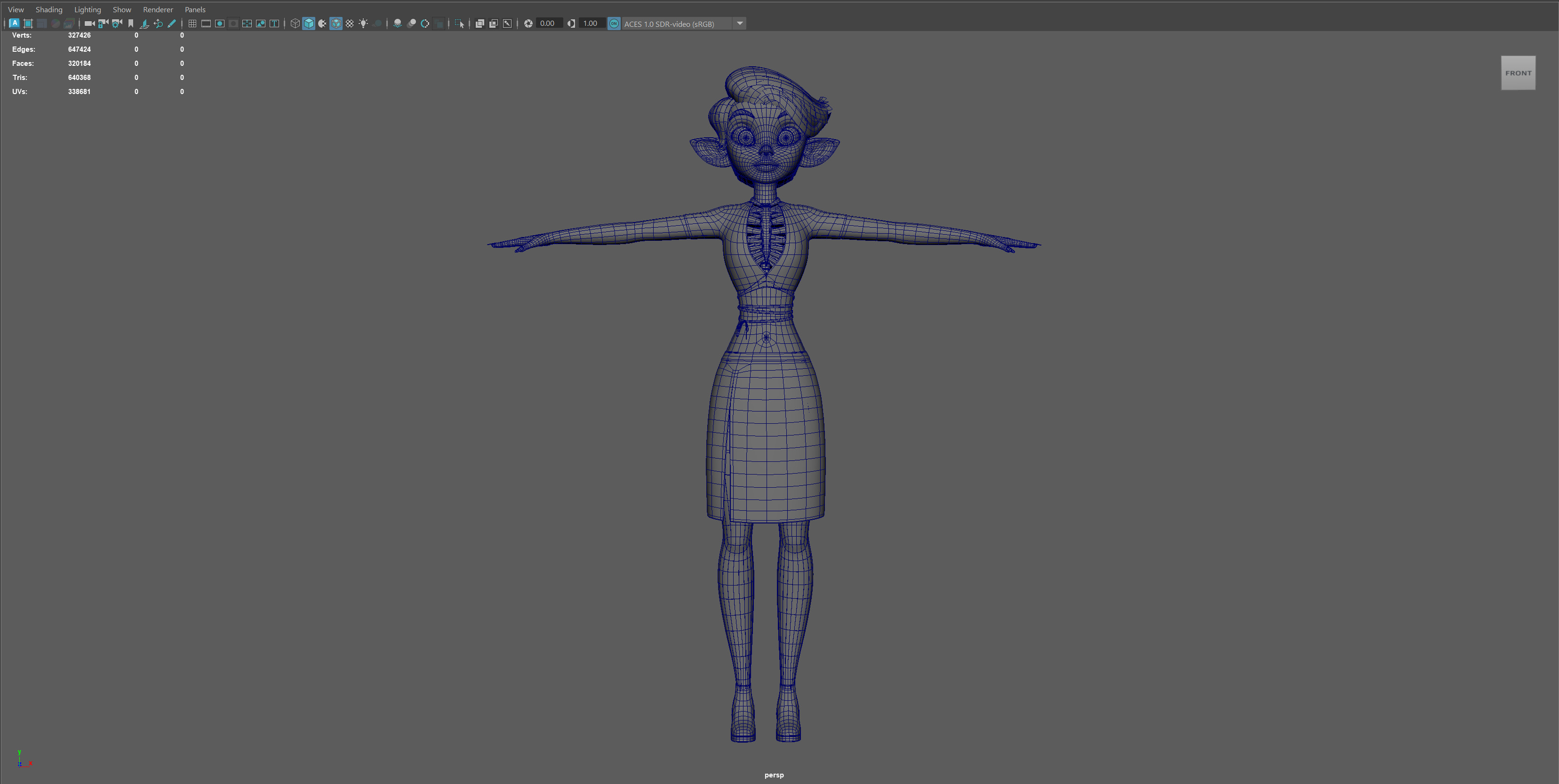 Semi-Realistic Female GHOST Character without Rig Low-poly 3D model_20