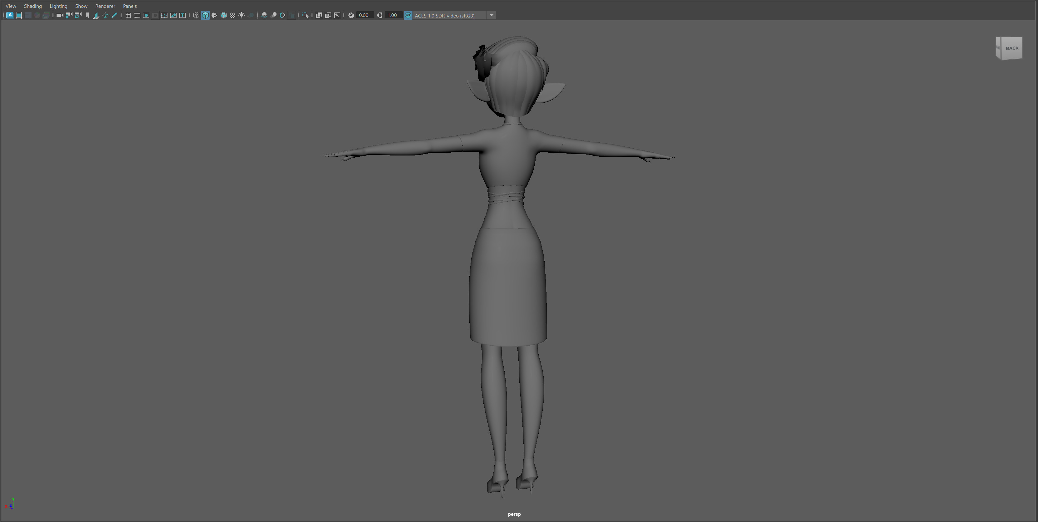 Semi-Realistic Female GHOST Character without Rig Low-poly 3D model_9