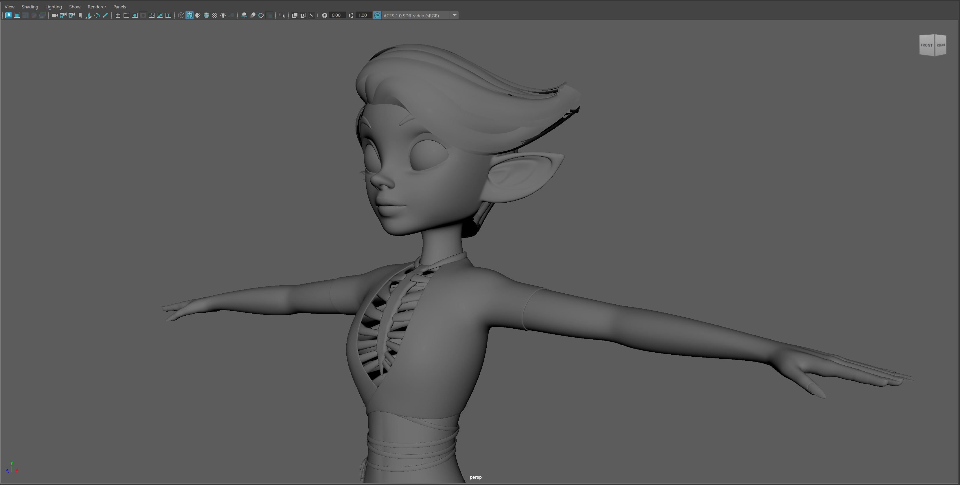 Semi-Realistic Female GHOST Character without Rig Low-poly 3D model_12