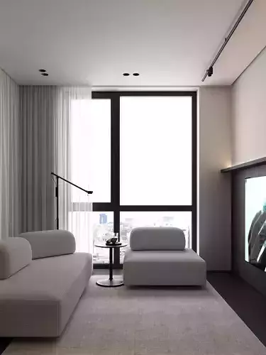 Living room kitchen 3D