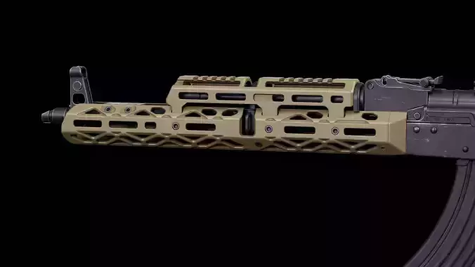 CRC 1U004B KPYK AK Extended Handguard Low-poly 3D model