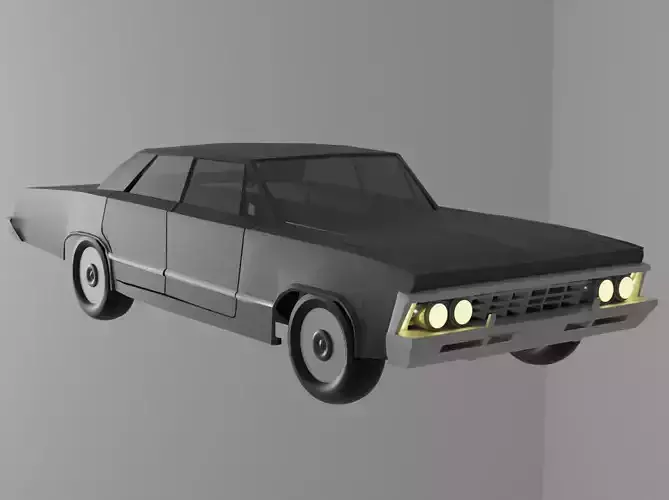 1967 Classic Muscle Car impala - Low Poly  Game Ready  