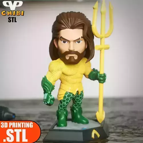 Aquaman Chibi STL for 3D Printing ChibiSTL 3DXM