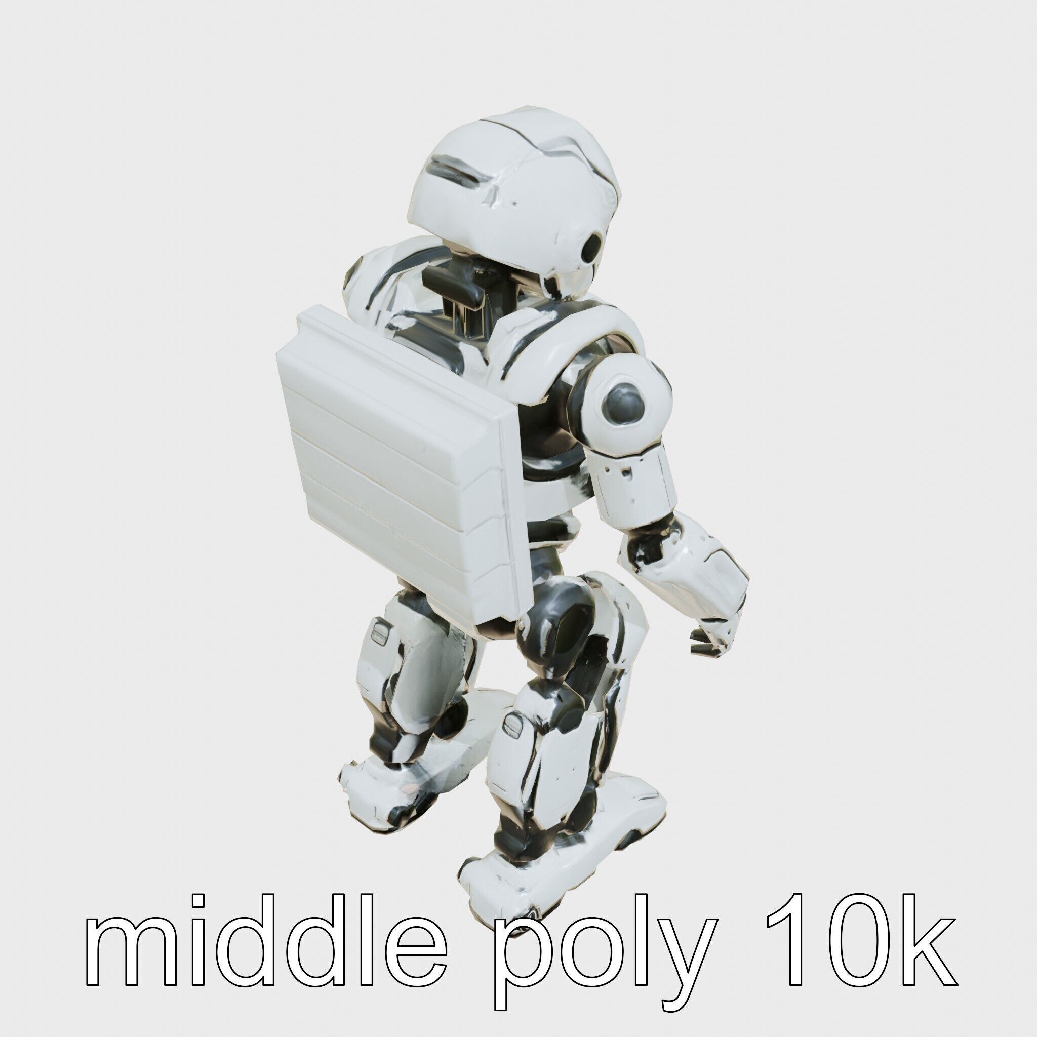 Advanced Humanoid Robot Model Low-poly 3D model_12