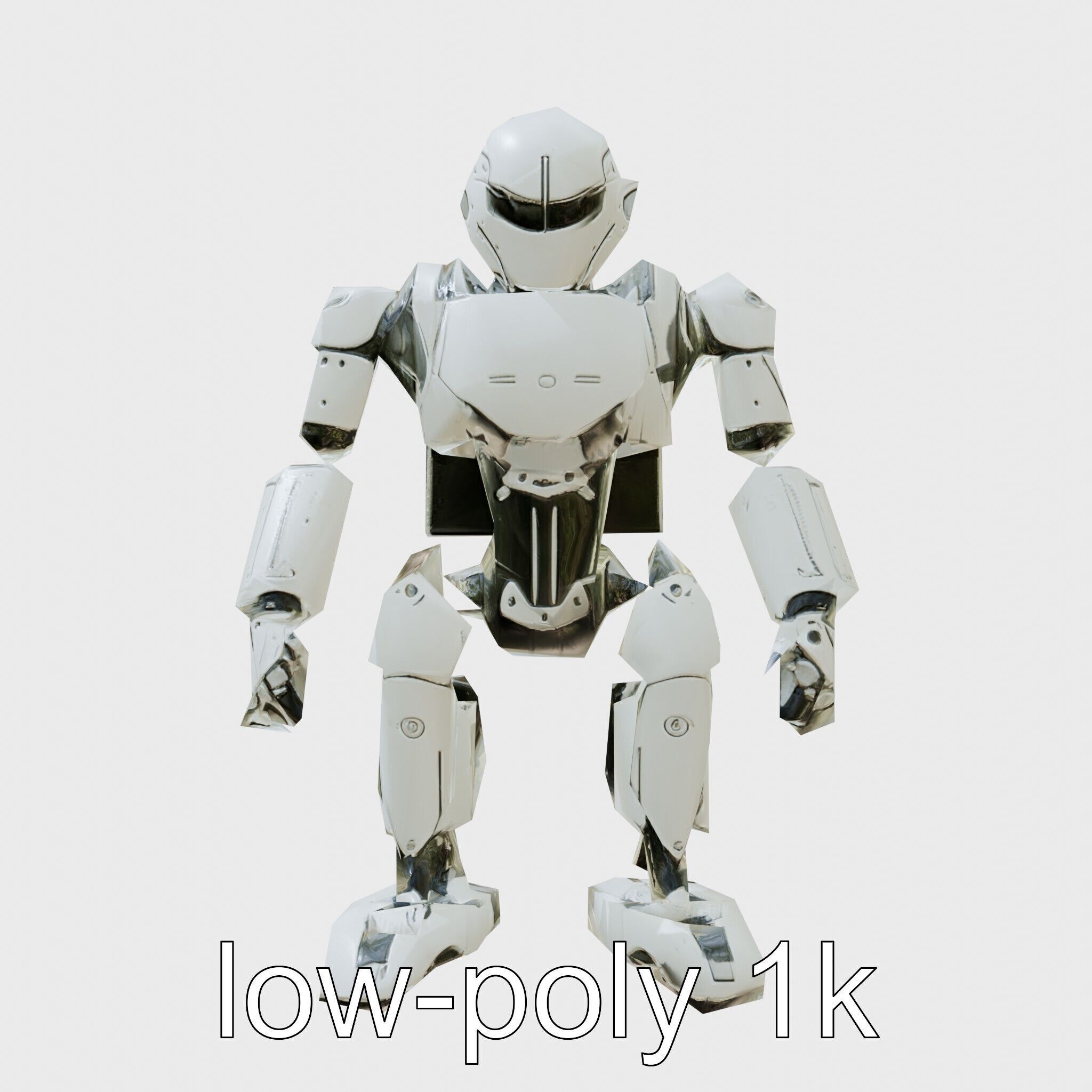 Advanced Humanoid Robot Model Low-poly 3D model_10