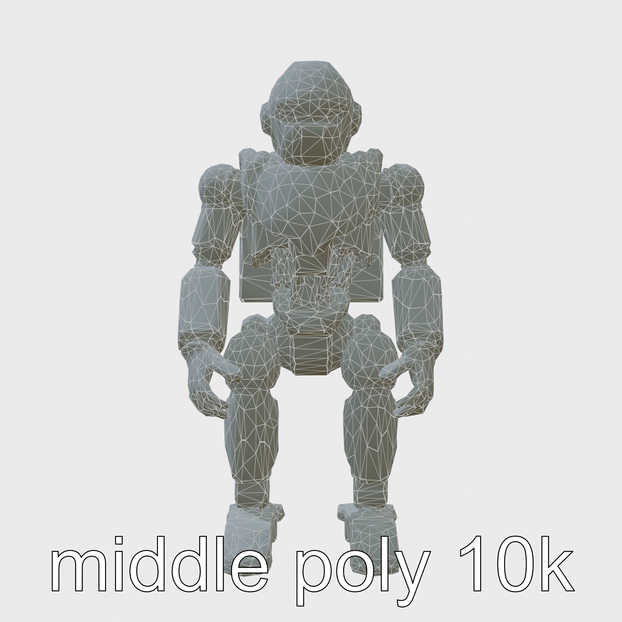 Advanced Humanoid Robot Model Low-poly 3D model_9