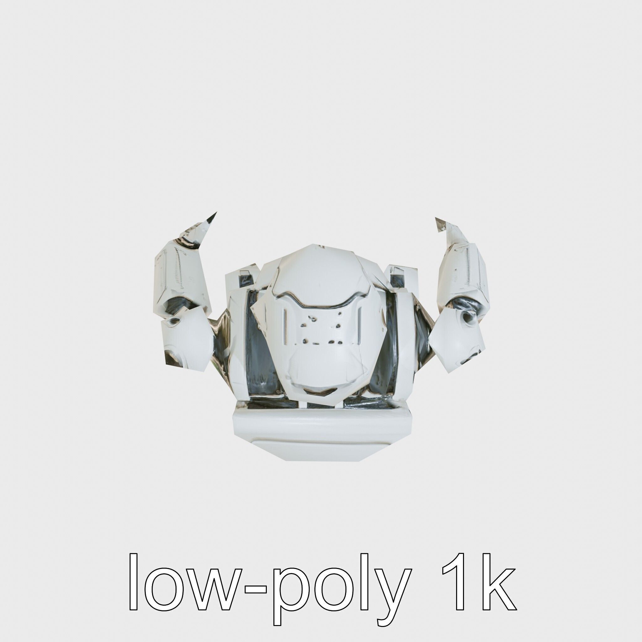 Advanced Humanoid Robot Model Low-poly 3D model_7