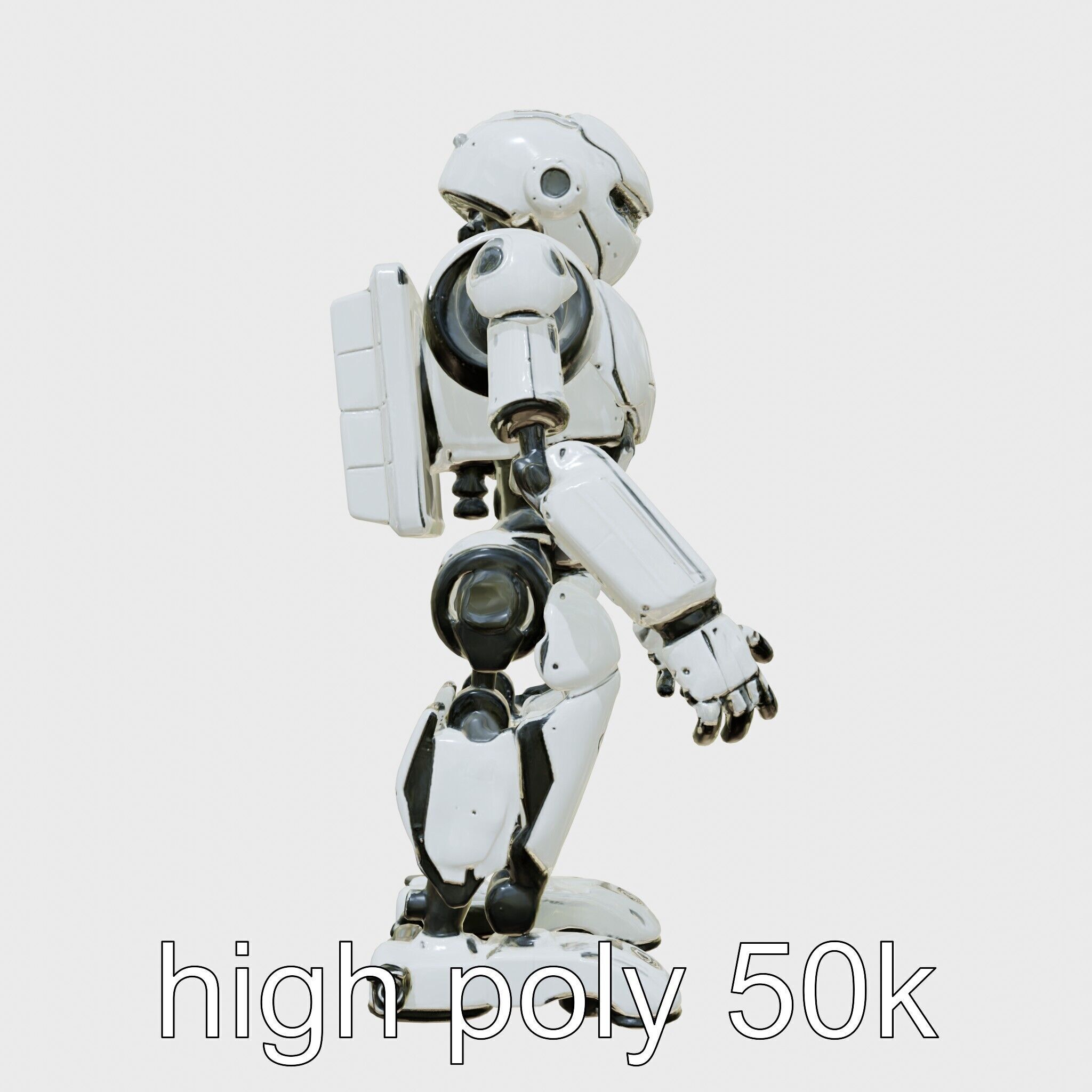 Advanced Humanoid Robot Model Low-poly 3D model_29