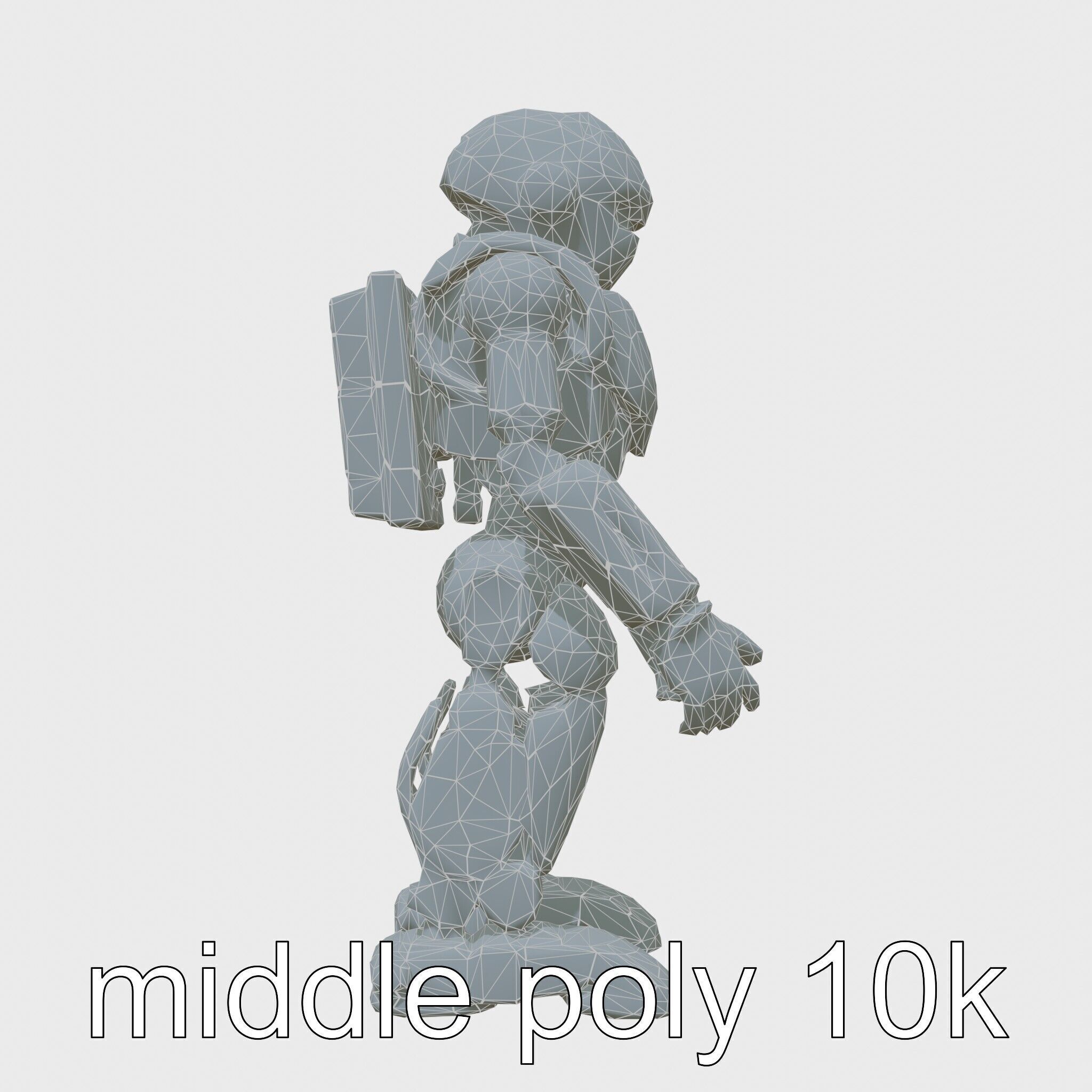 Advanced Humanoid Robot Model Low-poly 3D model_20