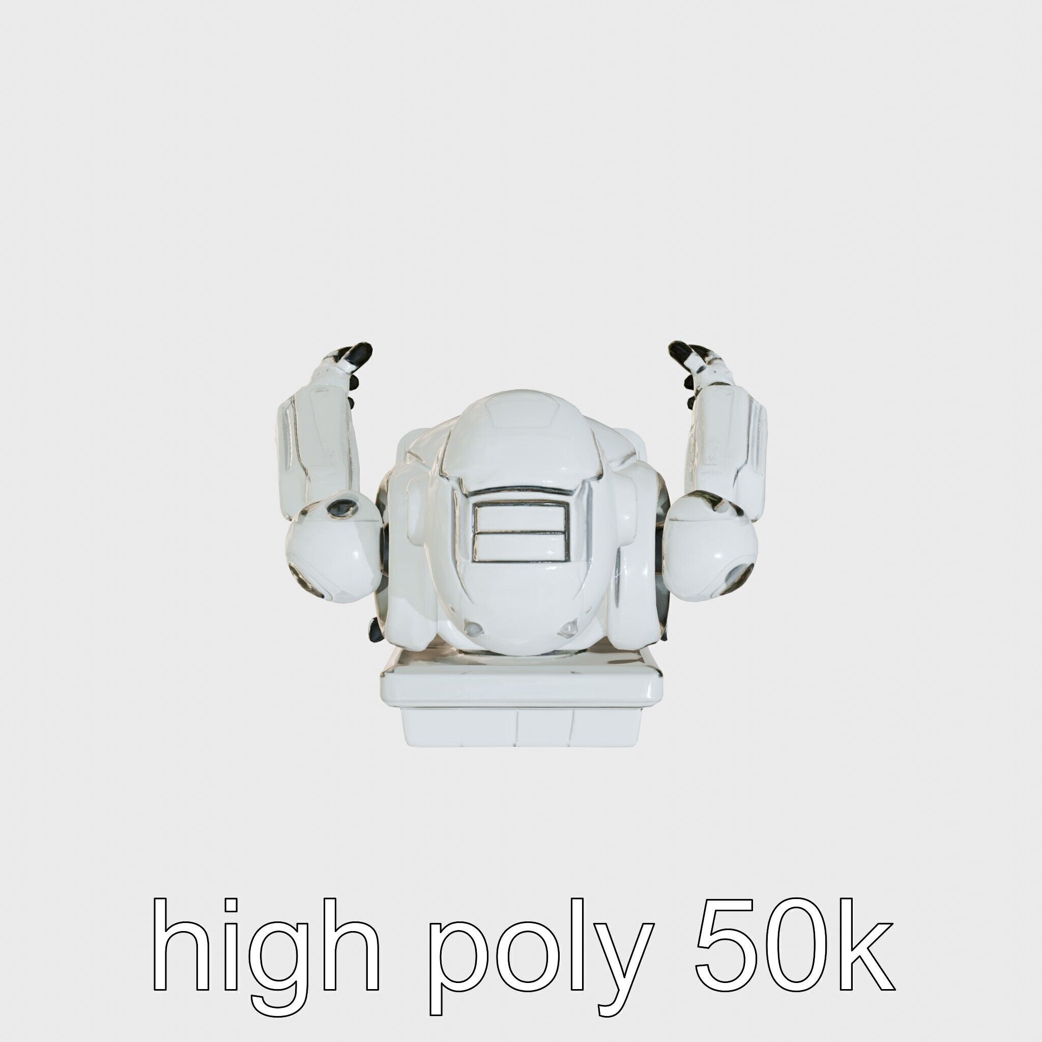 Advanced Humanoid Robot Model Low-poly 3D model_14
