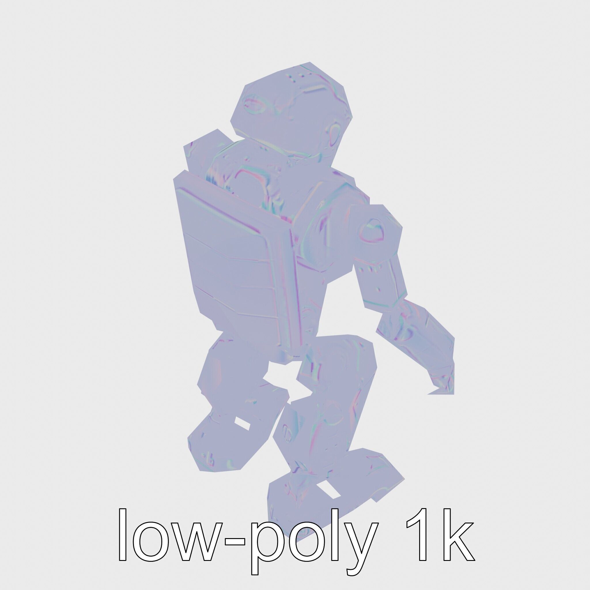 Advanced Humanoid Robot Model Low-poly 3D model_26