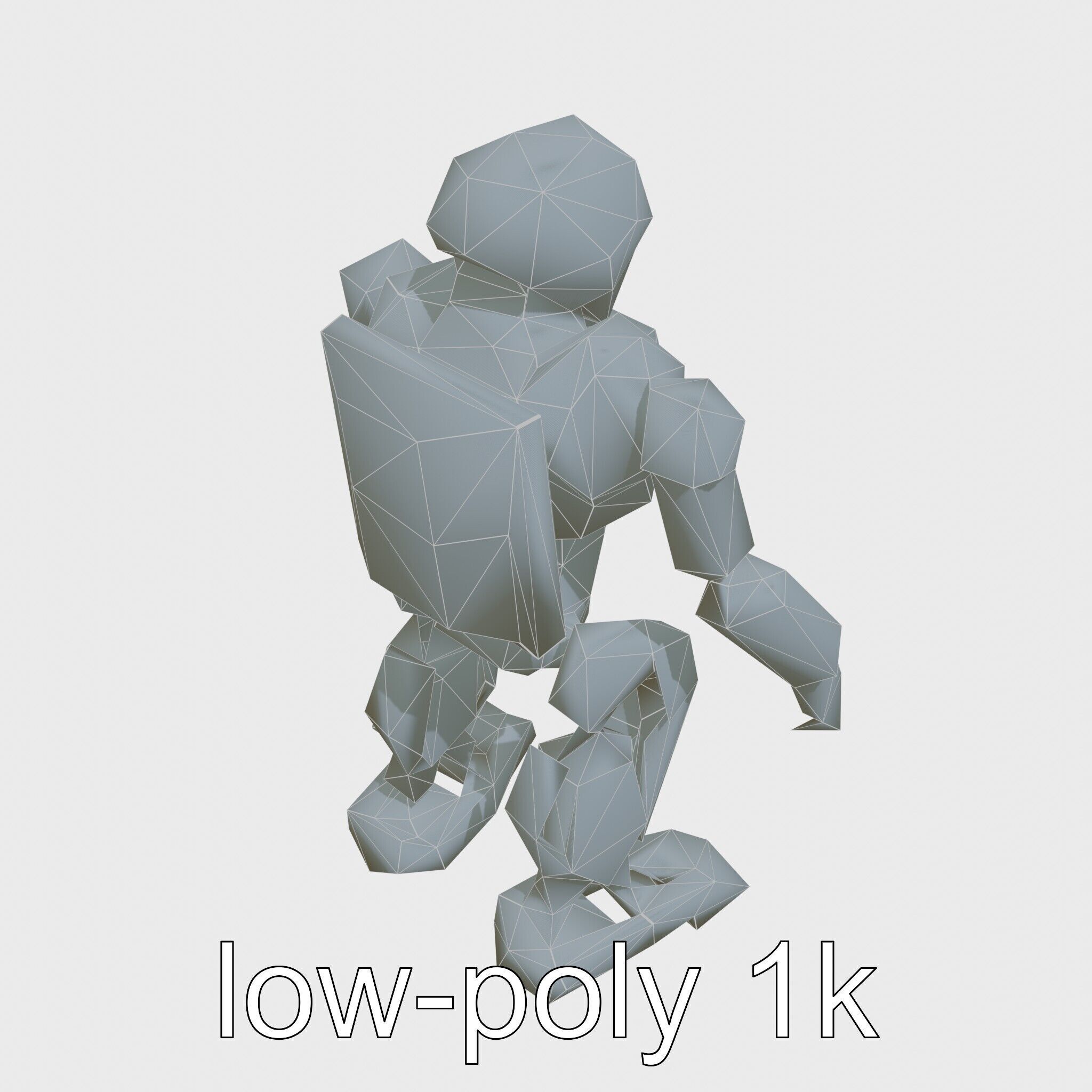 Advanced Humanoid Robot Model Low-poly 3D model_17