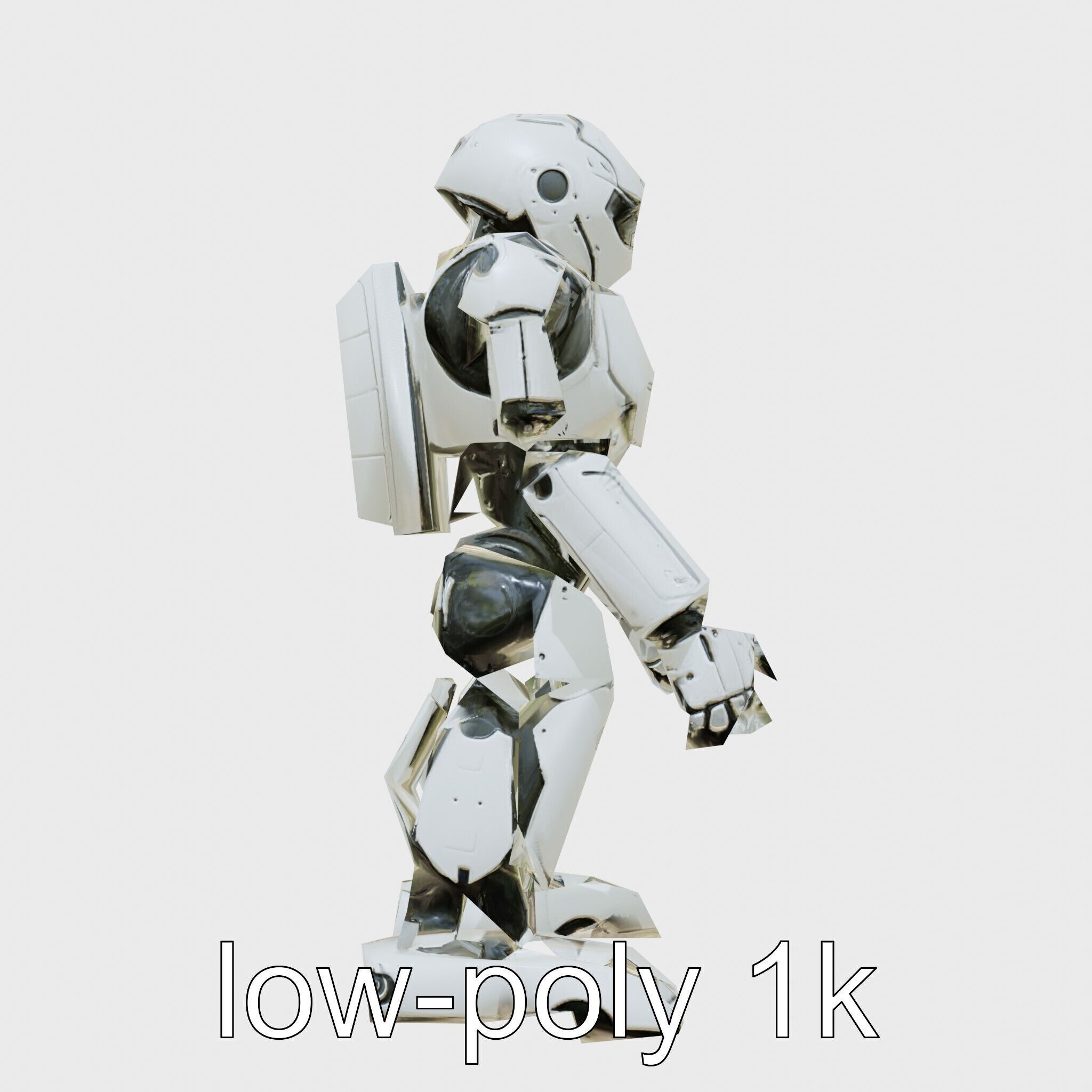 Advanced Humanoid Robot Model Low-poly 3D model_30