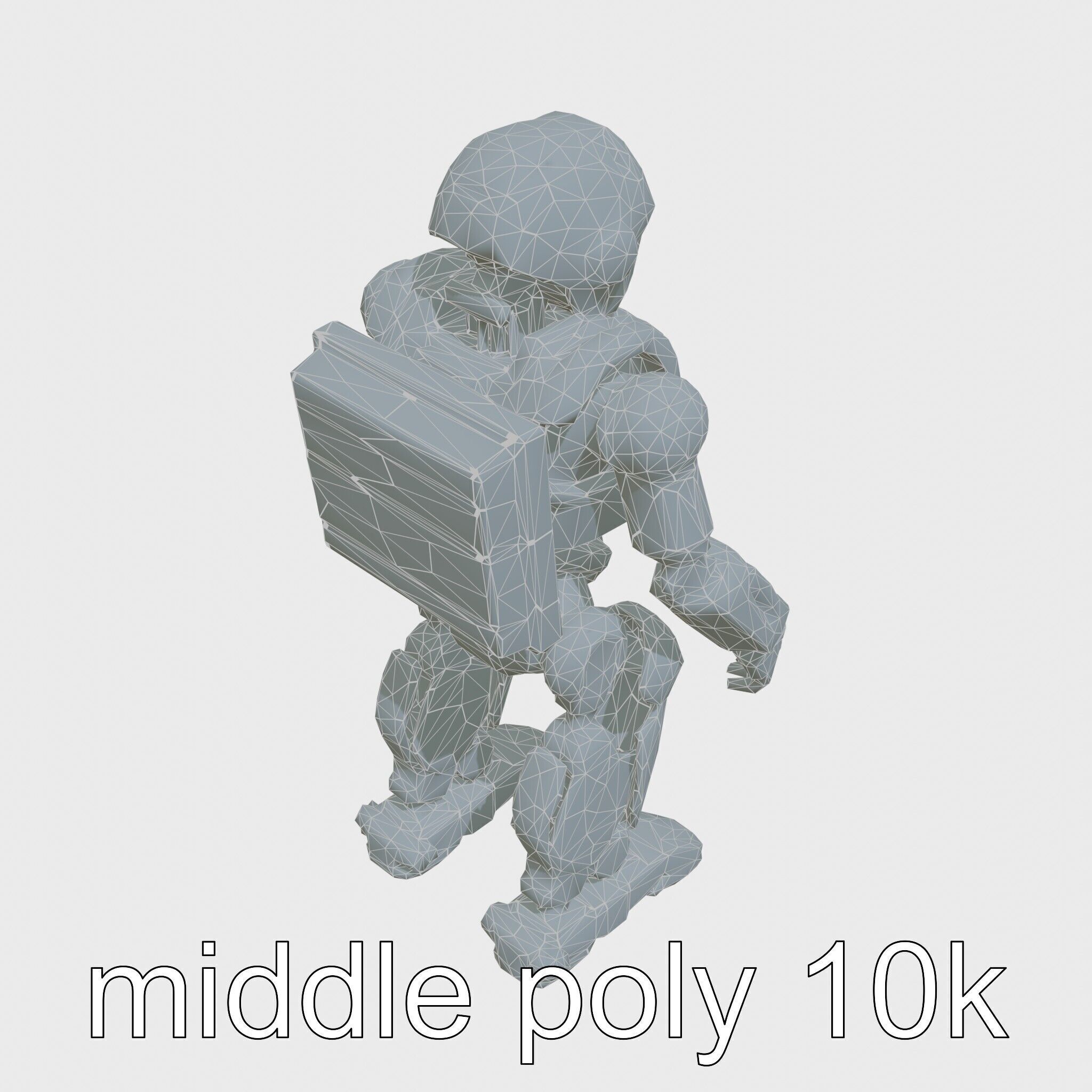 Advanced Humanoid Robot Model Low-poly 3D model_23