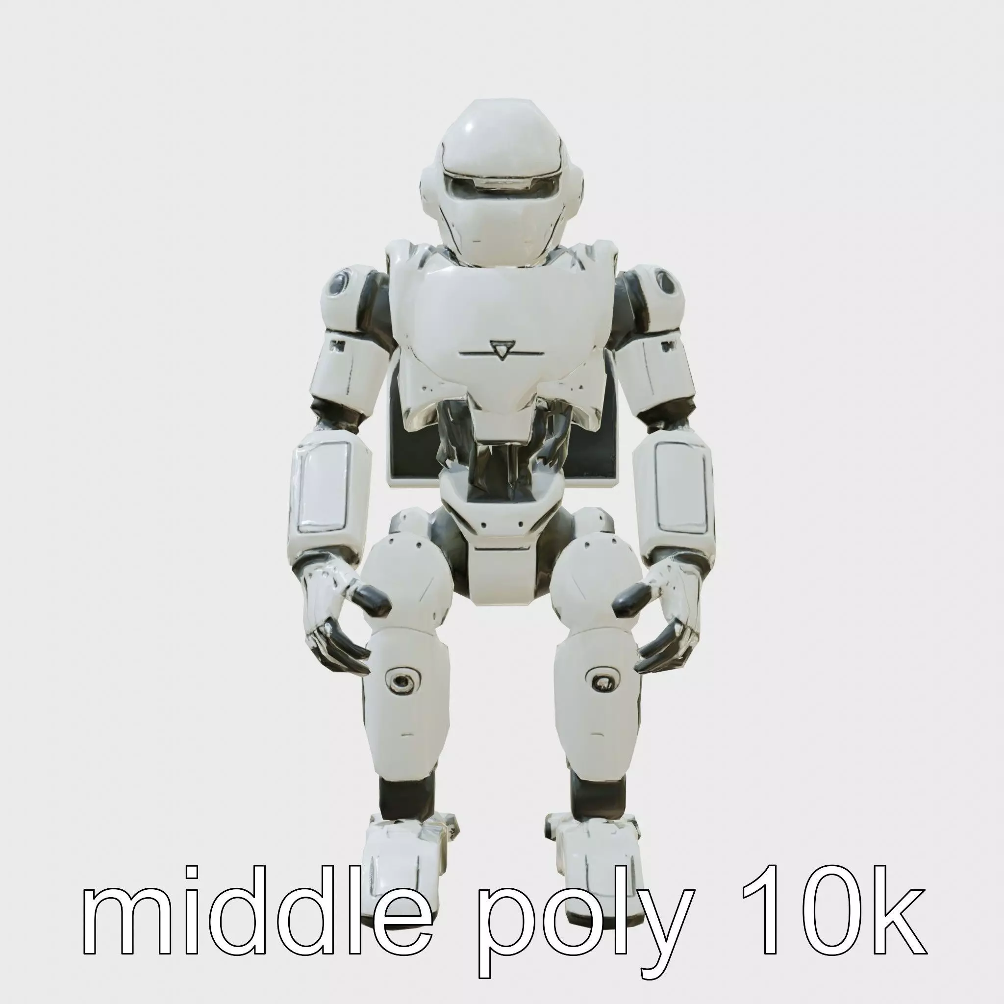 Advanced Humanoid Robot Model Low-poly 3D model_0