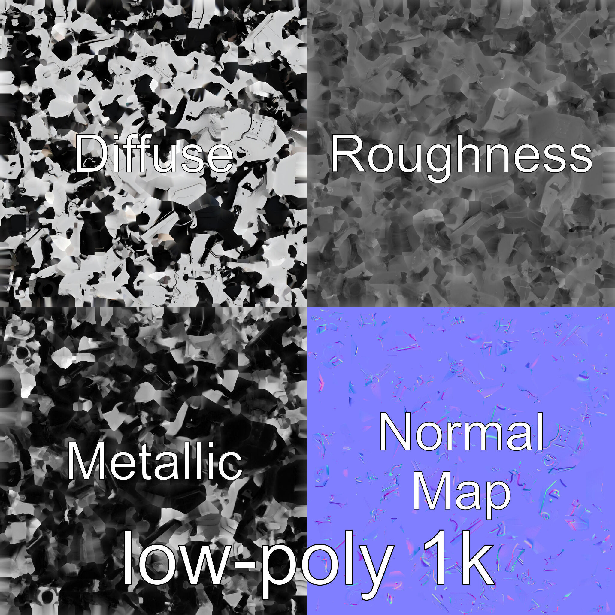 Advanced Humanoid Robot Model Low-poly 3D model_4