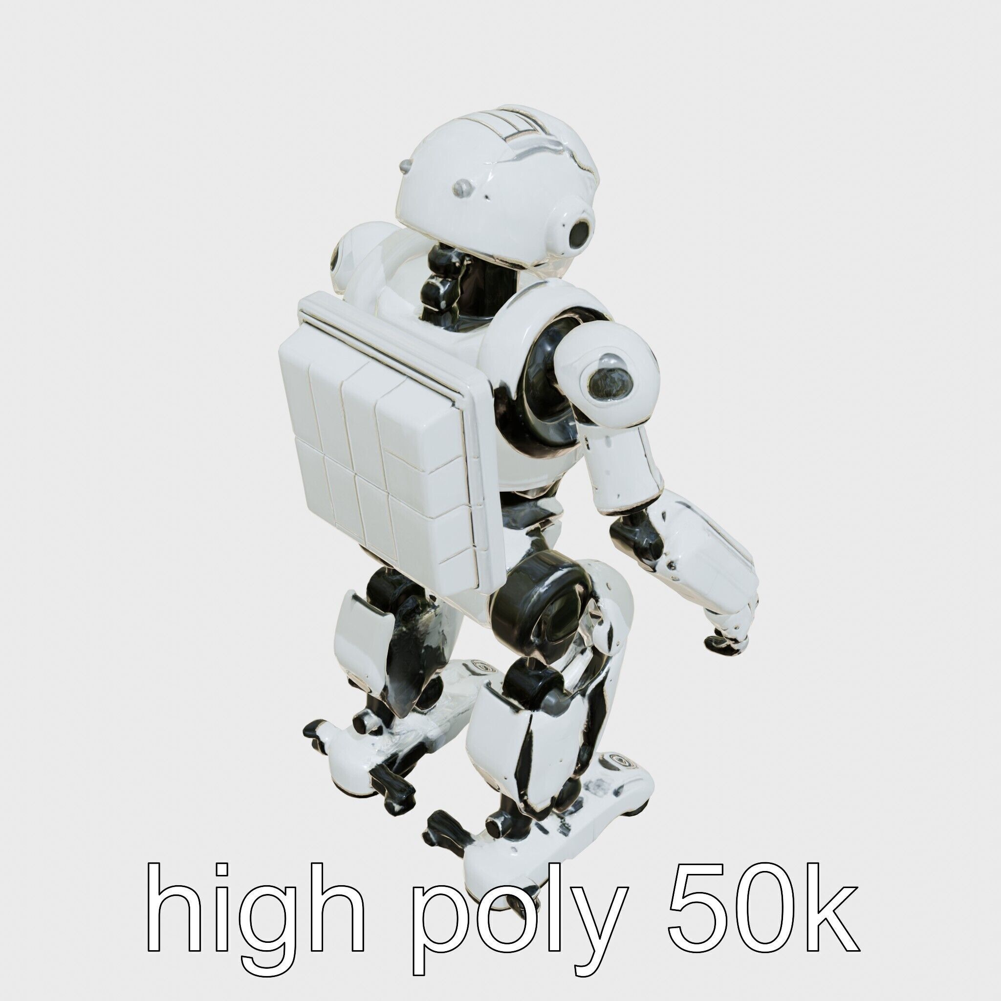 Advanced Humanoid Robot Model Low-poly 3D model_11