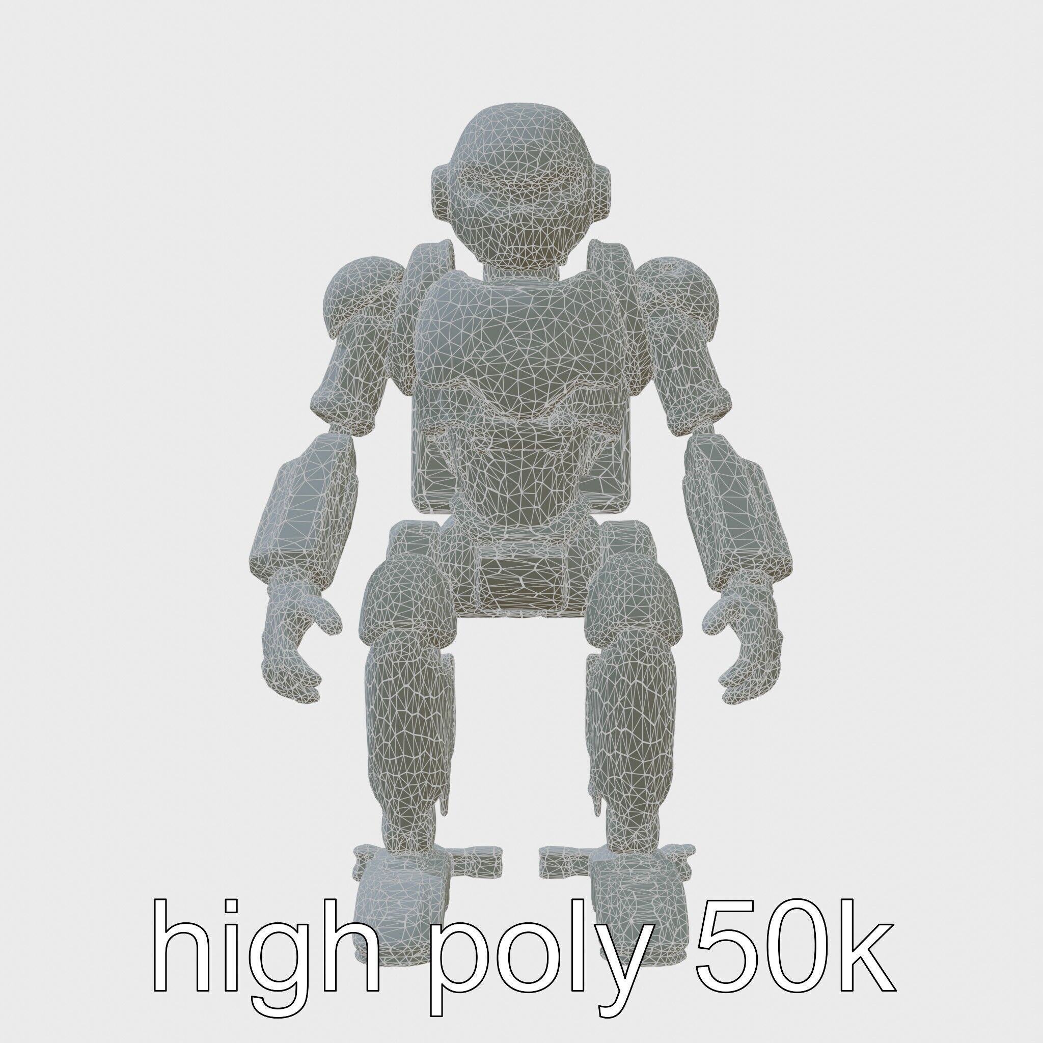 Advanced Humanoid Robot Model Low-poly 3D model_8