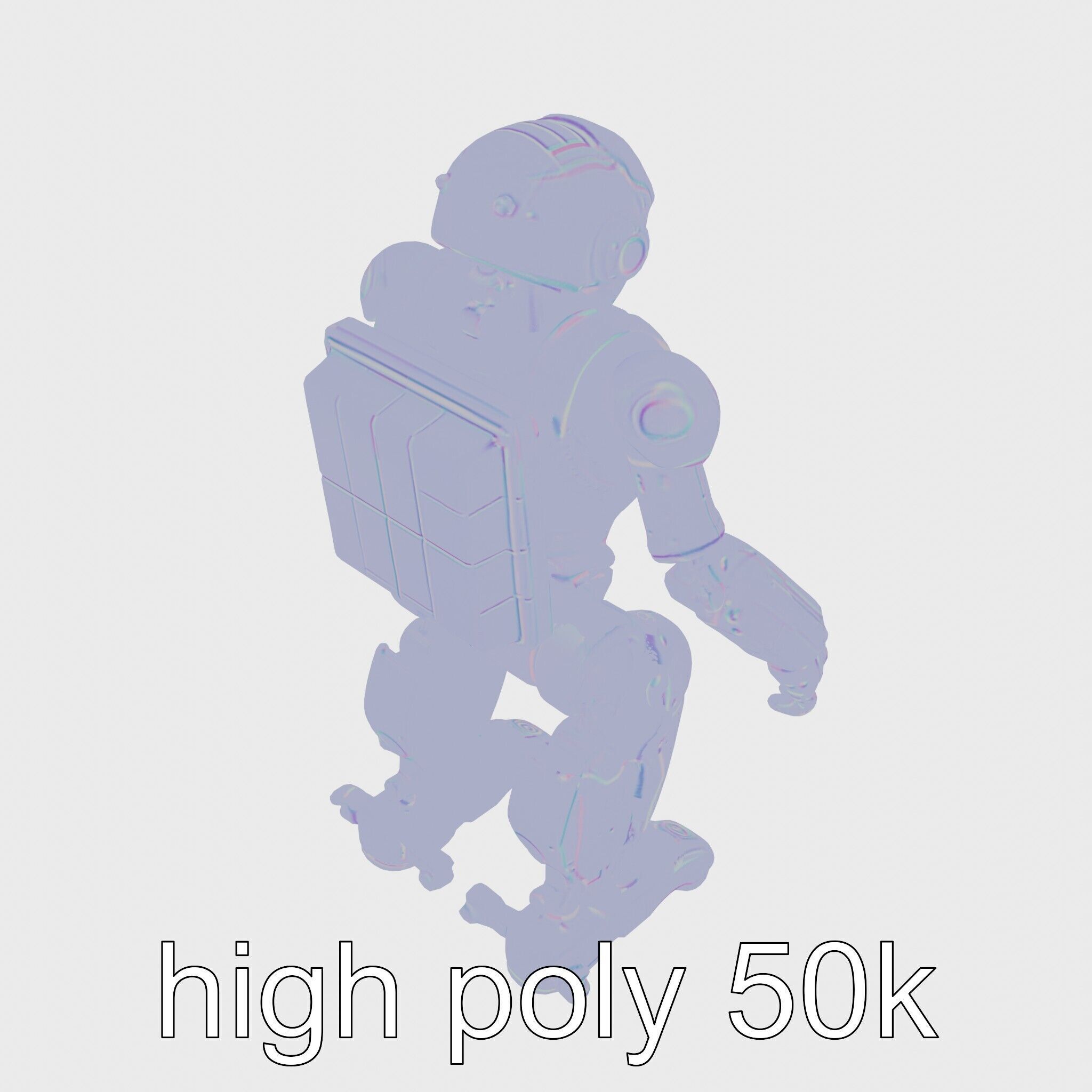 Advanced Humanoid Robot Model Low-poly 3D model_22
